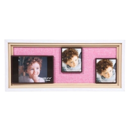 Κορνίζα 373-91-904 3 Θέσεων 15x40 8266-3 Pink Ξύλο