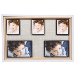 Κορνίζα 5 Θέσεων 373-91-902 25x40 8266-5 Beige Ξύλο