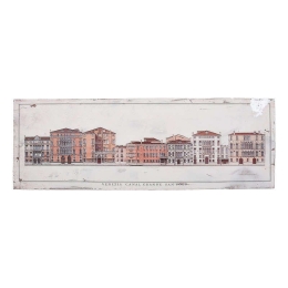 Πίνακας "Venesia Canal" 120x3.5x40cm Beige-Brown 1-159-92-002 Etiquette Οριζόντιοι Ξύλο