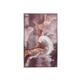 Κάδρο Black Theme 373-00-483 50x3x80cm Gold-Brown Κάθετοι Καμβάς