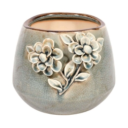 Μπολ Διακοσμητικό 1775 0035-91-033 16x16x13,5cm Antique Light Blue Κεραμικό