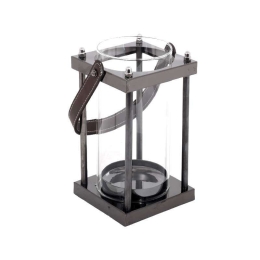 Φανάρι D103-S 373-92-207 17x15x23,5cm Black Μέταλλο,Γυαλί