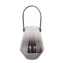 Φανάρι 1616 633-00-023 17x17x21cm Silver Γυαλί