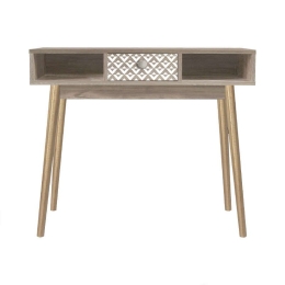 Κονσόλα Home 271-121-033 90x35x75cm Sonοma Μελαμίνη,Μέταλλο