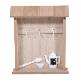 Κλειδοθήκη Tea Set 1-373-91-045 25x21x5cm Natural-White Etiquette Ξύλο