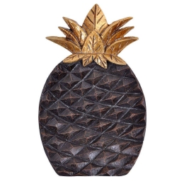 Πιατέλα Διακοσμητική Ανανάς 1-272-82-030 12x19x3cm Brown-Bronze Etiquette Πολυρεσίνη