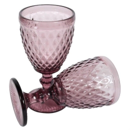Γυάλινα Ποτήρια Νερού Σετ 6 Τμχ Pink 373-91-100 Γυαλί
