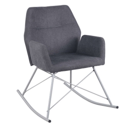 Πολυθρόνα Κουνιστή 617-91-057 60x82x88cm Grey Μέταλλο,Ύφασμα