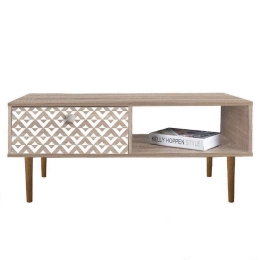 Τραπεζάκι Σαλονιού Home 271-121-031 100x50x42,5cm Sonoma-White