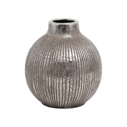 Βάζο Κεραμικό 0024-122-109 16cm Silver Κεραμικό