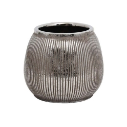 Βάζο Κεραμικό 0024-122-111 15cm Silver Κεραμικό
