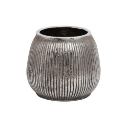 Βάζο Κεραμικό 0024-122-113 12,5cm Silver Κεραμικό