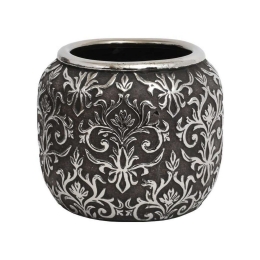 Βάζο Κεραμικό 0024-122-121 17,5cm Silver-Grey Κεραμικό
