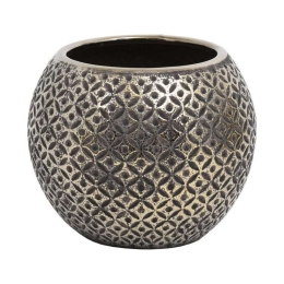 Βάζο Κεραμικό 0024-122-132 13,5cm Brown-Gold Κεραμικό