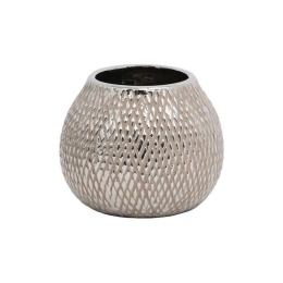 Βάζο Κεραμικό 0024-122-143 12,5cm Silver Κεραμικό