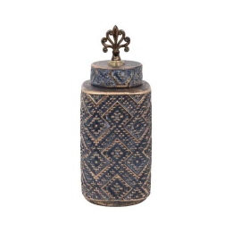 Βάζο Κεραμικό 08-122-192 14,5x14,5x36cm Grey-Bronze Κεραμικό