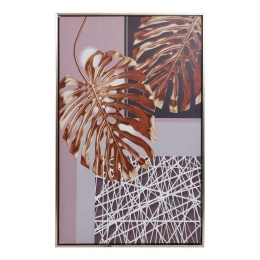 Κάδρο Gold Leaves 373-122-716 50x80cm Multi Κάθετοι Καμβάς