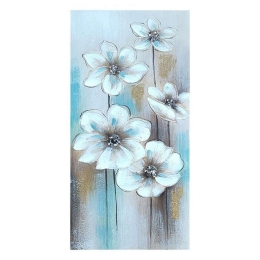 Πίνακας Καμβάς Flowers 108-122-008 40x3x80cm Multi Κάθετοι Καμβάς
