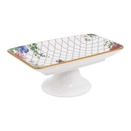 Τουρτιέρα Με Πόδι Butterfly 855-122-068 28x16cm Multi Κεραμικό