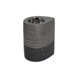 Κηροπήγιο Για Ρεσώ Κεραμικό Marble 03-221-114 8,8x6,8x11cm Grey-Silver Κεραμικό