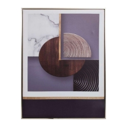 Κάδρο Circle 373-122-717 60x80cm Multi Κάθετοι Πλαστικό,Καμβάς