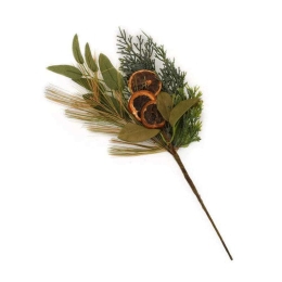 Χριστουγεννιάτικο Κλαδί 372-99-267 36cm Green-Orange