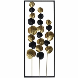 Διακοσμητικό Τοίχου 161-222-183 30x3,2x80cm Black-Gold Μέταλλο