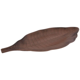 Διακοσμητική Πιατέλα Φύλλο 373-92-215 50x22cm Brown Mdf