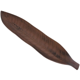 Διακοσμητική Πιατέλα Φύλλο 373-92-214 54x16cm Brown Mdf