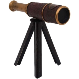 Διακοσμητικό Telescope 373-222-747 23x5x24,5cm Black-Brown Πολυρεσίνη