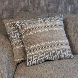 Μαξιλάρι Διακοσμητικό (Με Γέμιση) Ethnic 874-222-118 42x42cm Multi-Grey 42X42 Βαμβάκι-Πολυέστερ