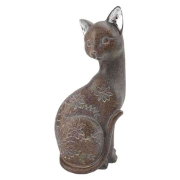 Διακοσμητική Γάτα 269-121-126 11,5x8,5x23cm Brown Πολυρεσίνη