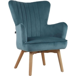 Πολυθρόνα Nantia 429-220-014 69x72x99cm Natural-Blue