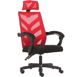 Καρέκλα Γραφείου 388-00-003 60x60x114cm Black-Red