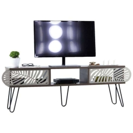 Έπιπλο Τηλεόρασης Elmira 891-221-004 151x30x48cm Walnut-Black