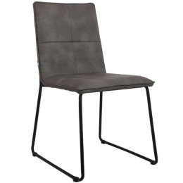 Καρέκλα 617-00-069 47x56x88cm Grey Μέταλλο,Τεχνόδερμα