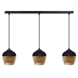 Φωτιστικό Οροφής-Ράγα 892-221-004 70x15x80cm 3xE27 Black-Honey