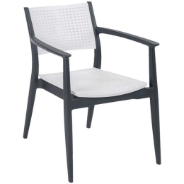 Πολυθρόνα Best 875-123-040 57,5x55x80cm Black-White