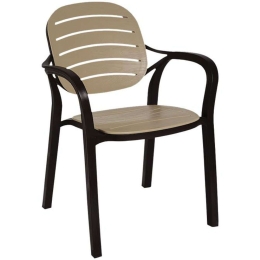 Πολυθρόνα Rusty 824-123-014 57,5x58x84cm Brown-Beige