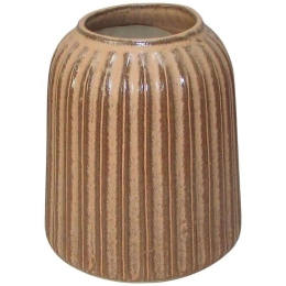 Διακοσμητικό Βάζο 003-123-070 16,4x16,4x19cm Brown Κεραμικό