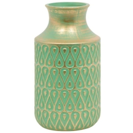 Βάζο Κεραμικό 373-122-774 13,5x26cm Green Κεραμικό