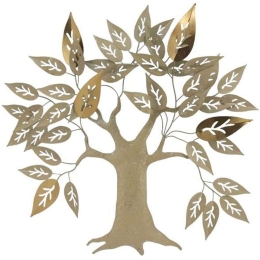 Διακοσμητικό Τοίχου Tree 160-123-065 92x6,5x83cm Gold Μέταλλο