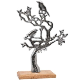 Διακοσμητικό Δέντρο Tree 934-123-004 21x8x32cm Nickel-Natural Ξύλο,Αλουμίνιο
