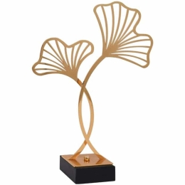 Διακοσμητικό Φύλλο Leafs 835-123-226 32x11x45cm Gold Μέταλλο
