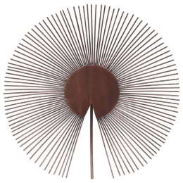 Διακοσμητικό Τοίχου Leaf 935-123-013 Φ39cm Copper Μέταλλο