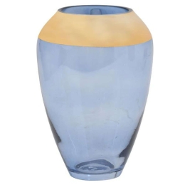 Βάζο 373-122-756 12x19cm Gold-Grey Γυαλί