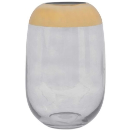 Βάζο 373-122-758 14x25cm Gold-Grey Γυαλί