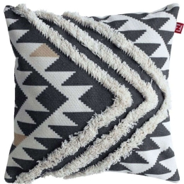 Μαξιλάρι Διακοσμητικό (Με Γέμιση) 373-123-769 Black-Beige 45X45 Ύφασμα