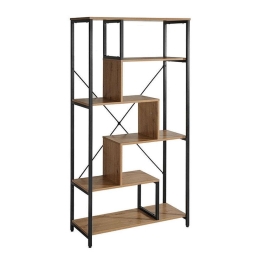Βιβλιοθήκη - Ραφιέρα 0033-223-001 84x35x163cm Oak-Black