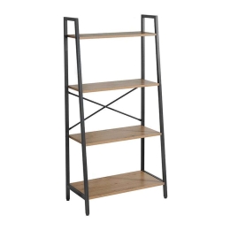 Βιβλιοθήκη - Ραφιέρα 0033-223-005 64x32x128cm Oak-Black